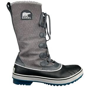 Sorel Women’s Tivoli Grey Lace Up Winter Boot Size US 9.5